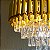 Lustre Pendente De Cristal Transparente Dourado 50cm Redondo - Imagem 2