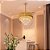 Lustre Pendente De Cristal Transparente Dourado 50cm Redondo - Imagem 5