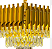 Lustre Pendente Cristal Dourado 50cm Quadrado Sem Lâmpadas - Imagem 4