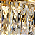 Lustre Pendente Cristal Dourado 50cm Quadrado Sem Lâmpadas - Imagem 5