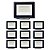 Kit 10 Refletores Slim Led Alumínio Preto 100w Branco-Frio - Imagem 1