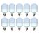 Kit 10 Lâmpada Super Bulbo Led 100W Bivolt E27 Branco Frio - Imagem 1