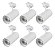 Kit 6 Spots Branco 30w Trilho Bivolt Branco Frio 6500K - Imagem 1