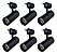 Kit 6 Spots Preto 30w Trilho Bivolt 2400lm Branco Frio 6500K - Imagem 1
