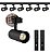 Kit 6 Spots Preto 30w Trilho Bivolt 2400lm Branco Quente - Imagem 2