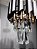 Lustre Pendente Cristal Redondo Preto E Dourado 20cm - Imagem 8