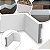 Kit 10 Barras Rodapé Guarnição de Poliestireno 7 cm Alt Alizar Branco Liso (13mm x 2,40 metros) - Imagem 1