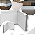 Kit 10 Barras Rodapé Guarnição de Poliestireno 10 cm Alt Alizar Branco Frisado (13mm x 2,40 metros) - Imagem 1