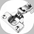 Kit Dobradiças Metal Armário Cozinha Guarda Roupas 26mm Curva Albras - Imagem 1