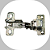 Kit Dobradiças Metal Armário Cozinha Guarda Roupas 26mm Curva Albras - Imagem 3