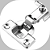 Kit Dobradiças Metal Armário Cozinha Guarda Roupas 26mm Reta Albras Kits - Imagem 1