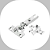 Kit Dobradiças Metal Armário Cozinha Guarda Roupas 26mm Reta Albras Kits - Imagem 3