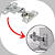Kit Dobradiças Metal Armário Cozinha Guarda Roupas 26mm Reta Albras Kits - Imagem 5