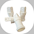 Pé Guarda Roupa Plástico Branco 9,5cm Kits + Parafusos - Imagem 3