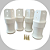 Pé Guarda Roupa Plástico Branco 9,5cm Kits + Parafusos - Imagem 2
