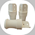 Pé Guarda Roupa Plástico Branco 9,5cm Kits + Parafusos - Imagem 4