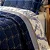 Kit Cobre Leito Queen Size Bordado 3 Peças Azul Marinho - Imagem 5