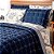 Kit Cobre Leito Queen Size Bordado 3 Peças Azul Marinho - Imagem 1