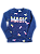 Blusa Infantil Manga Longa Azul com Estampa de Unicórnios e "MAGIC" - Imagem 1