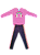 Conjunto Infantil Feminino "Follow the Rainbow" – Blusa Rosa + Calça com Listras - Imagem 1