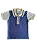Camisa Polo Infantil Masculina Azul Marinho e Bege - Marisol - Imagem 1