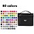 Kit Caneta Colorida Ponta Dupla 80Pçs com Estojo - Imagem 1