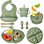 Kit Introdução Alimentar Bebê Utensílios em Silicone Premium 8 Pçs BBL-54- Verde Escuro - Imagem 5