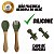 Kit Introdução Alimentar Bebê Utensílios em Silicone Premium 8 Pçs BBL-54- Verde Escuro - Imagem 3