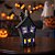 Casinha Halloween Enfeite Com Vela Led - Imagem 1