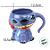 Caneca de Porcelana 3D Stitch - 250ml - 1 unidade - Disney Original - Rizzo - Imagem 4