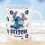 Caneca Pop New Gift Stitch Sonhando com OHANA - 350ml - Disney Original - 1 unidade - Rizzo - Imagem 1