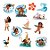 Mini Personagens Decorativos - Moana - 12 unidades - Disney Original - Rizzo - Imagem 1