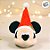 Pelúcia Cabeça Mickey c/ Gorro de Natal - 20 cm - Natal Disney - 1 unidade - Disney Original - Rizzo - Imagem 1