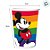 Copo Papel 180ml Festa Mickey Arco-Íris - 12 unidades - Disney Original - Rizzo - Imagem 3
