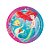 Prato de Papel - Ariel - 18 cm  - 8 unidades - Disney Original - Rizzo - Imagem 1