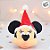 Pelúcia Cabeça Minnie c/ Gorro de Natal - 15 cm - 1 unidade - Disney Original - Rizzo - Imagem 1