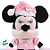 Pelúcia Minnie c/ Vestido de Bolinha e Gorro Rosa - 40 cm - 1 unidade - Disney Original - Rizzo - Imagem 2