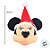 Pelúcia Cabeça Minnie c/ Gorro de Natal - 20 cm - 1 unidade - Disney Original - Rizzo - Imagem 4