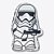 Almofada Stormtrooper Star Wars - 34cm - 01 Unidade - Disney Original - Rizzo - Imagem 1