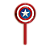 Pick Decorativo MDF Capitão América Avengers - 1 Unidade - Disney Original - Rizzo - Imagem 1