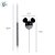 Vela Mickey 360 Glitter Prata - Disney Original - 1 unidade - Rizzo - Imagem 3