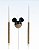 Vela Mickey 360 Glitter Dourada - Disney Original - 1 unidade - Rizzo - Imagem 1