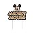 Vela Mickey Colorido Glitter Dourado - Disney Original  - 1 unidade - Rizzo - Imagem 1
