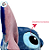 Pelúcia Stitch Big Feet Personalizado Com Nome Na Orelha - 23 cm - 1 unidade - Disney Original - Rizzo - Imagem 2