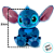 Pelúcia Stitch Big Feet Personalizado Com Nome Na Orelha - 23 cm - 1 unidade - Disney Original - Rizzo - Imagem 3