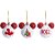 KIt Bolas de Natal Disney Mickey - Sortido - Vermelho e Branco - 10 cm  - 2 unidades - Disney Original - Rizzo - Imagem 1
