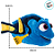 Pelúcia Dory 22,5cm - Procurando Dory - Disney Original - 1 unidade - Rizzo - Imagem 4