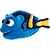 Pelúcia Dory 22,5cm - Procurando Dory - Disney Original - 1 unidade - Rizzo - Imagem 3