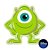 Almofada Formato Mike Wazowski Monstros S.A - 25cm - Disney Original - 1 Un - Rizzo - Imagem 5