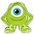 Almofada Formato Mike Wazowski Monstros S.A - 25cm - Disney Original - 1 Un - Rizzo - Imagem 4